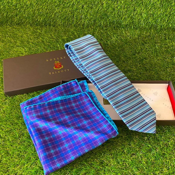 Robert Talbott NWT Tie with Pocket Square - Picture 2 of 11